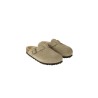 Scarpa Birkenstock Boston con Pelliccia Taupe